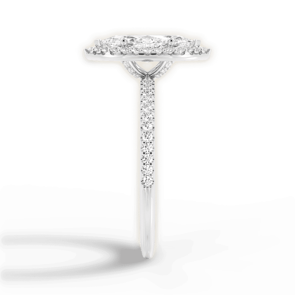 14kt White Gold/18kt White Gold/Platinum/marquise/perspective