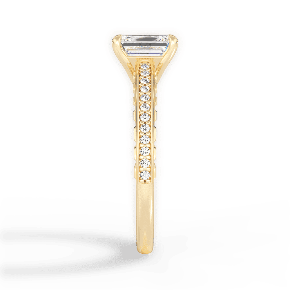 14kt Yellow Gold/18kt Yellow Gold/emerald/perspective