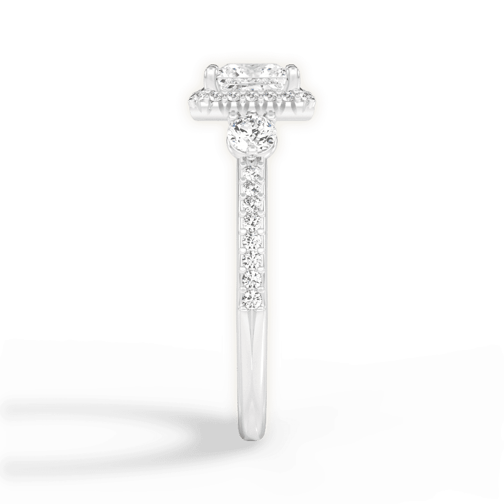 14kt White Gold/18kt White Gold/Platinum/princess/perspective