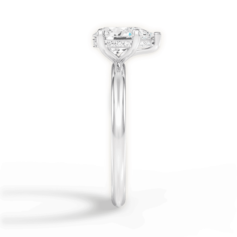 14kt White Gold/18kt White Gold/Platinum/pear/perspective