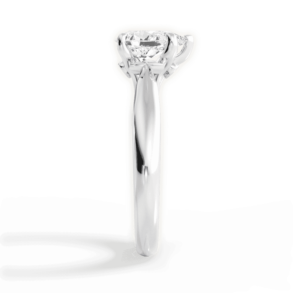 14kt White Gold/18kt White Gold/Platinum/pear/perspective