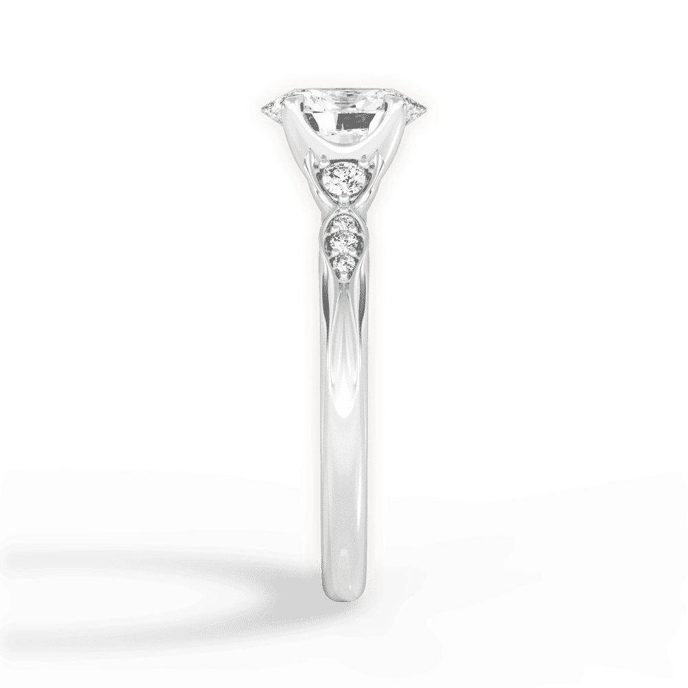 14kt White Gold/18kt White Gold/Platinum/oval/perspective