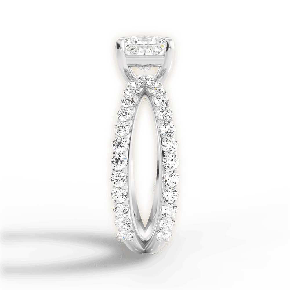 14kt White Gold/18kt White Gold/Platinum/princess/perspective