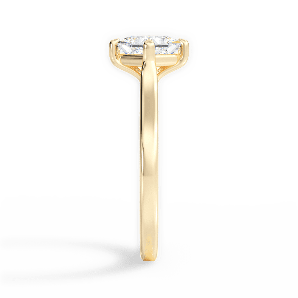 14kt Yellow Gold/18kt Yellow Gold/princess/perspective