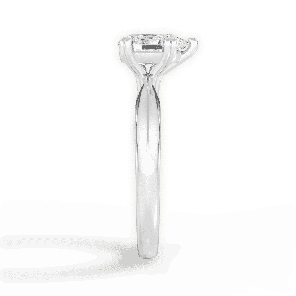 14kt White Gold/18kt White Gold/Platinum/pear/perspective