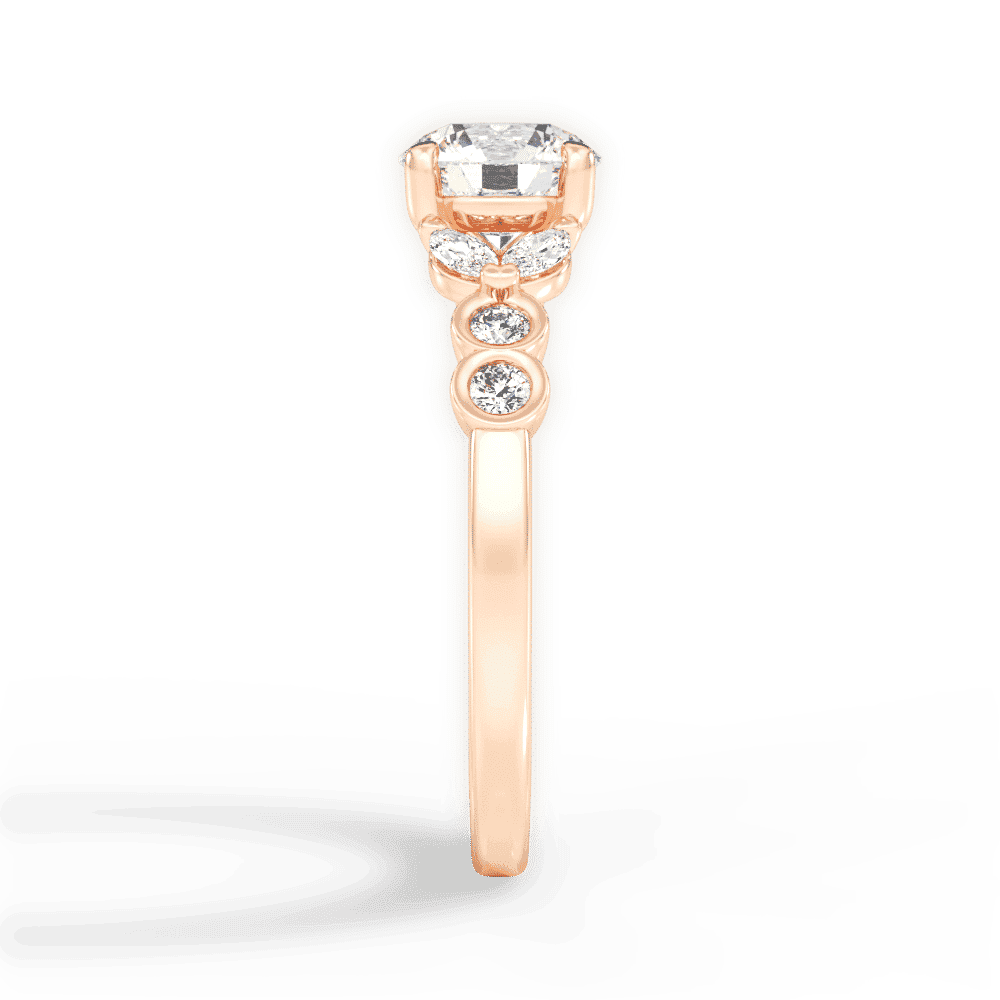 14kt Rose Gold/18kt Rose Gold/round/perspective