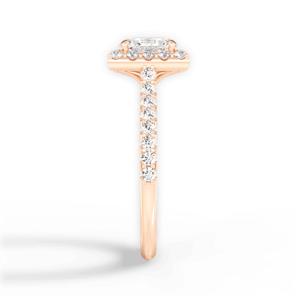 14kt Rose Gold/18kt Rose Gold/princess/perspective
