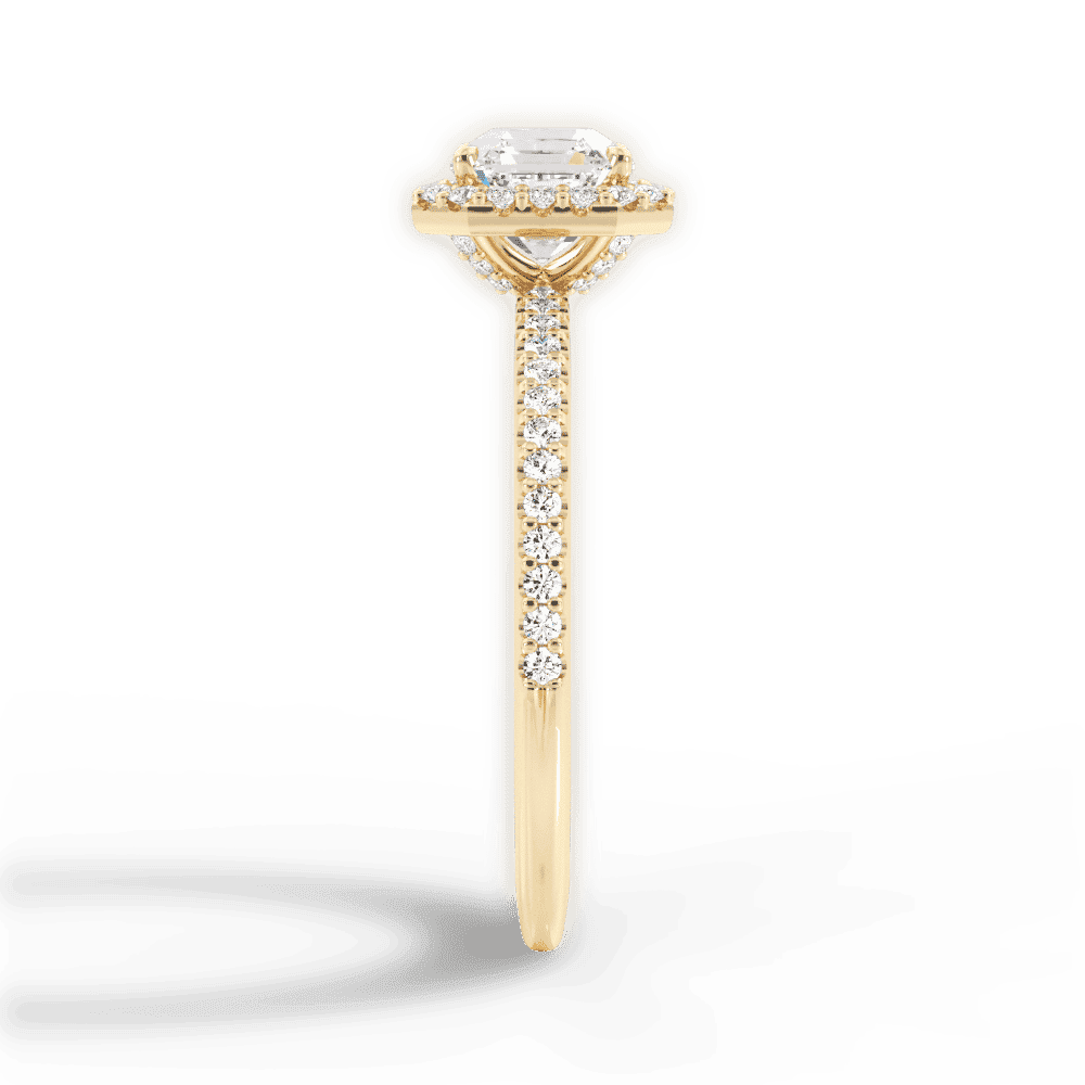 14kt Yellow Gold/18kt Yellow Gold/asscher/perspective