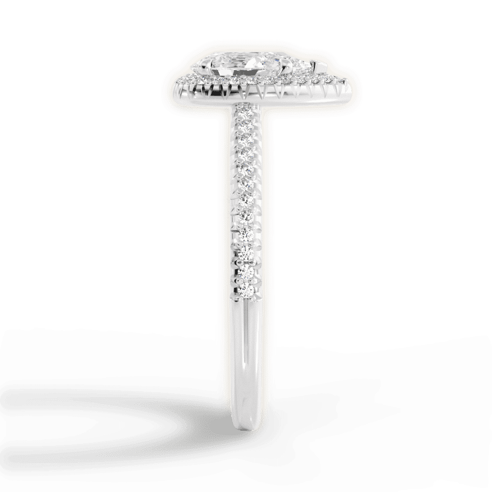 14kt White Gold/18kt White Gold/Platinum/pear/perspective