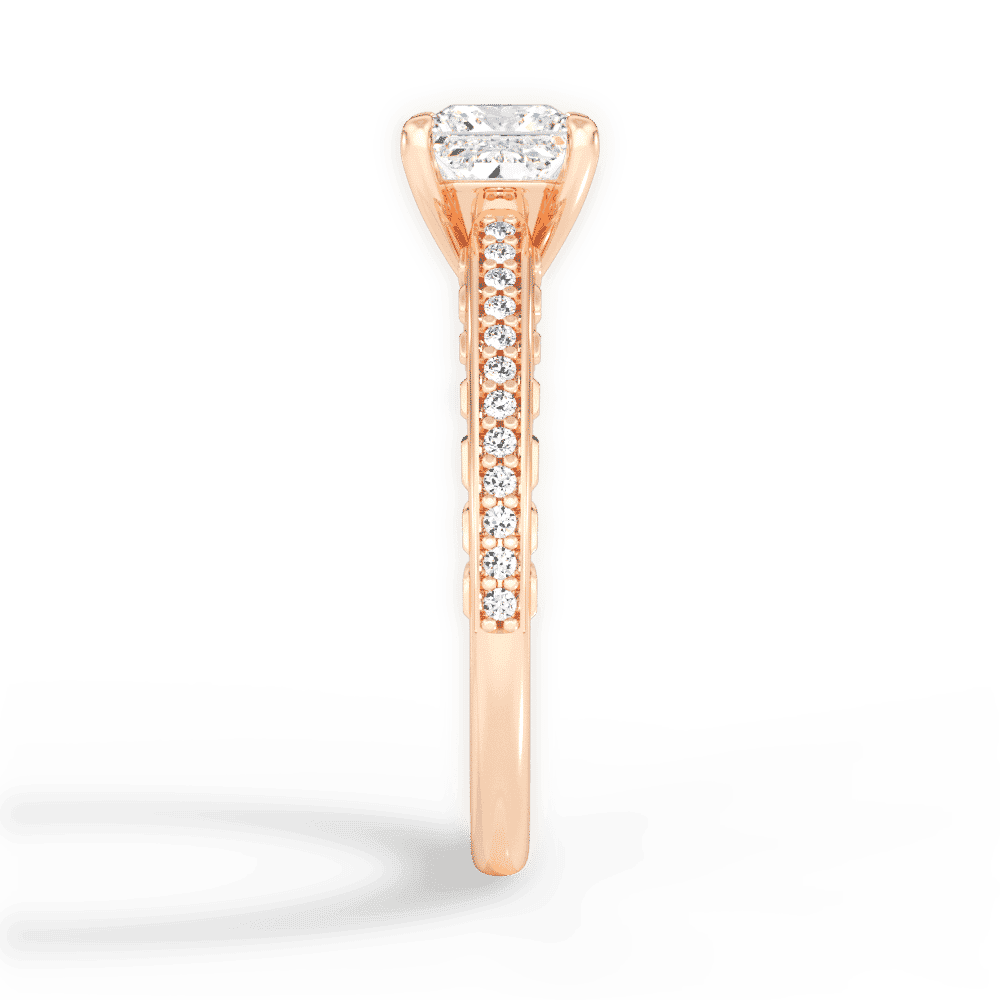 14kt Rose Gold/18kt Rose Gold/princess/perspective