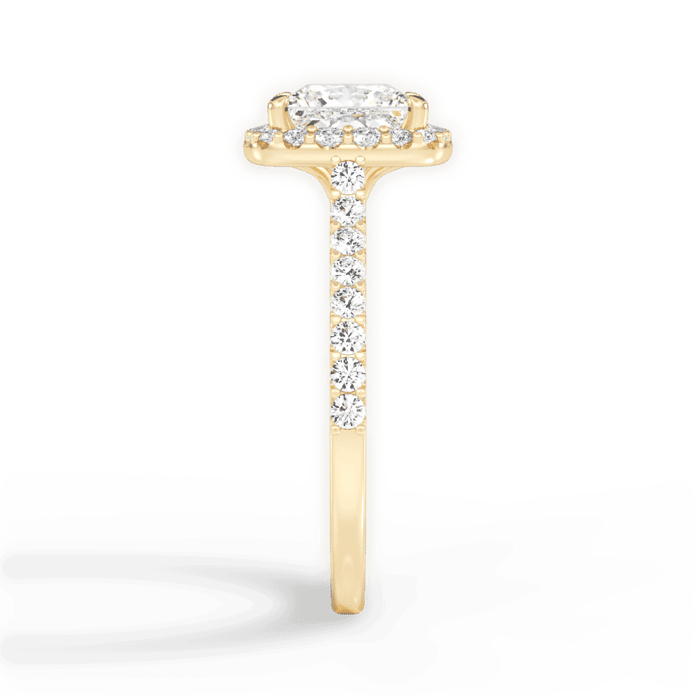 14kt Yellow Gold/18kt Yellow Gold/princess/perspective