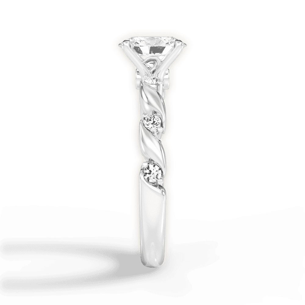 14kt White Gold/18kt White Gold/Platinum/oval/perspective