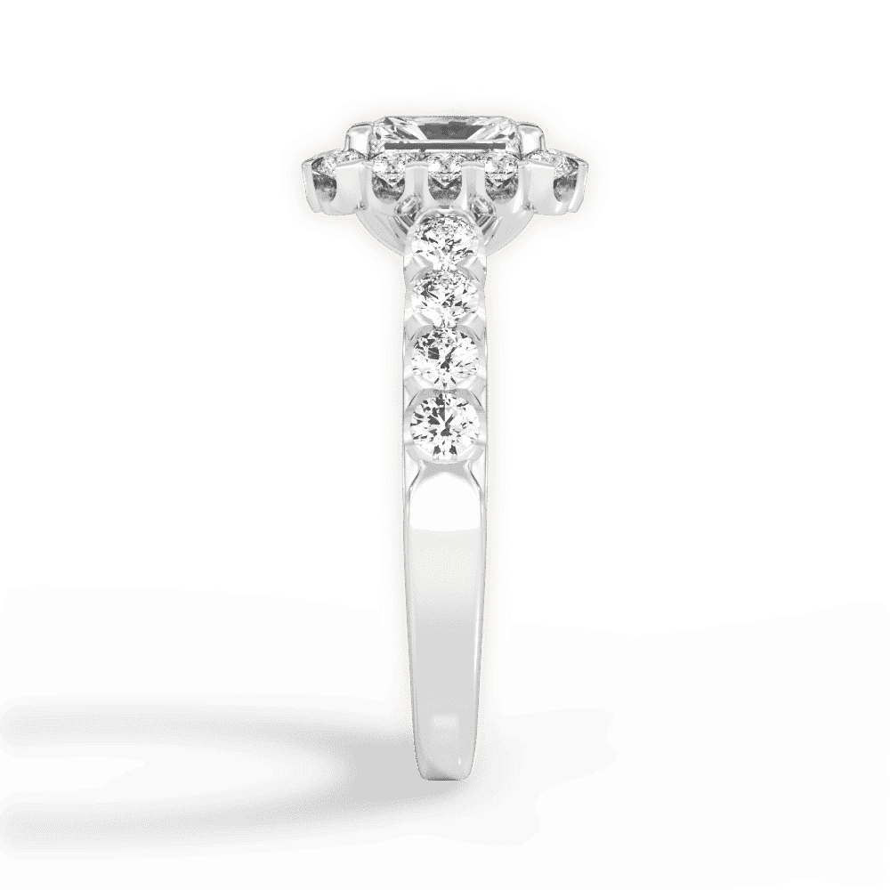 14kt White Gold/18kt White Gold/Platinum/radiant/perspective