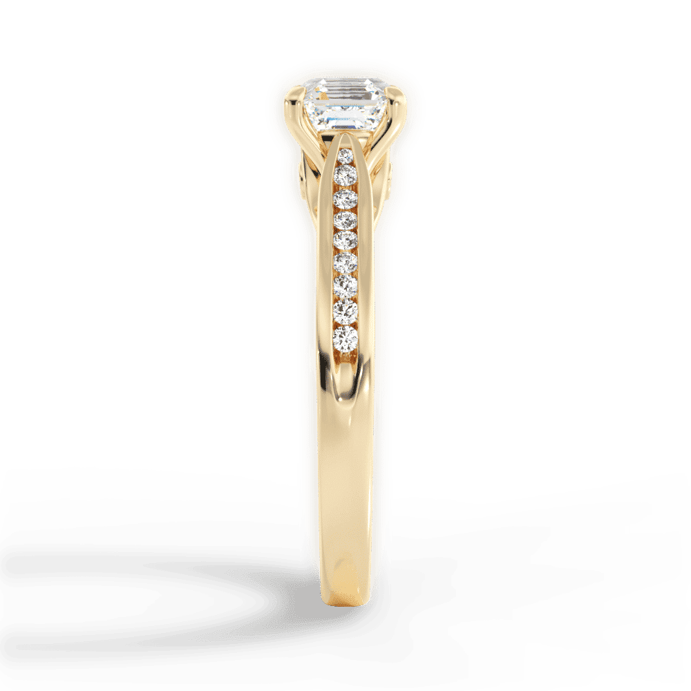 14kt Yellow Gold/18kt Yellow Gold/asscher/perspective