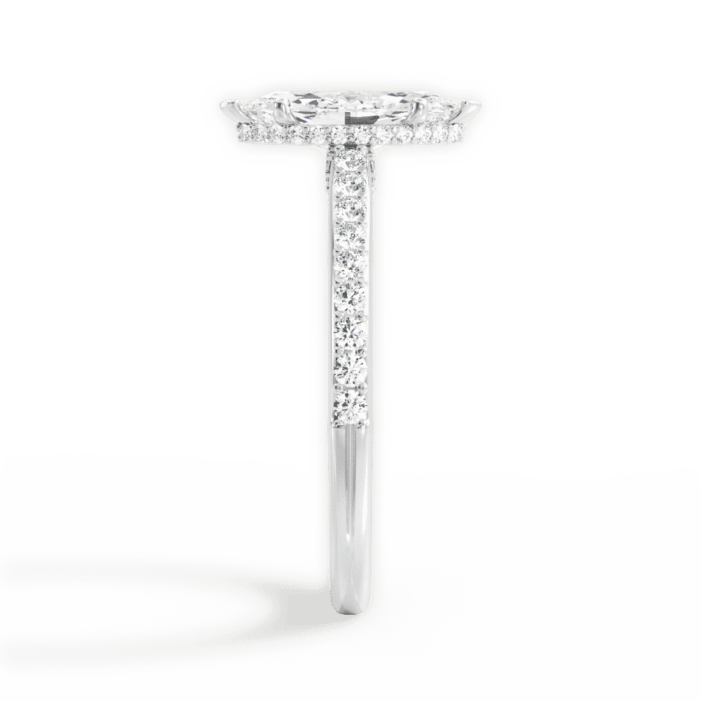 14kt White Gold/18kt White Gold/Platinum/marquise/perspective