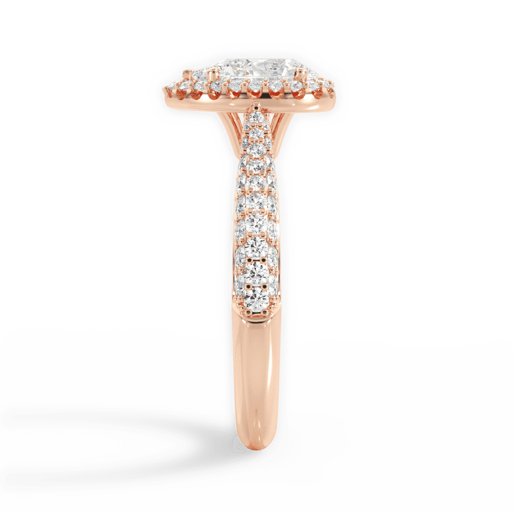 14kt Rose Gold/18kt Rose Gold/pear/perspective