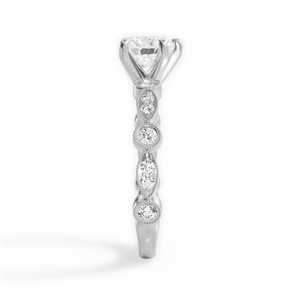 14kt White Gold/18kt White Gold/Platinum/heart/perspective