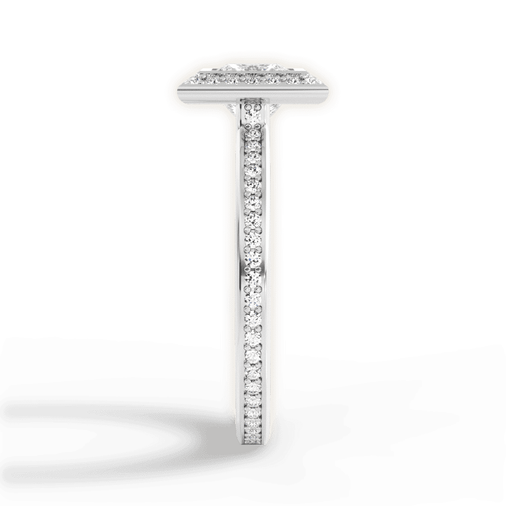 14kt White Gold/18kt White Gold/Platinum/princess/perspective
