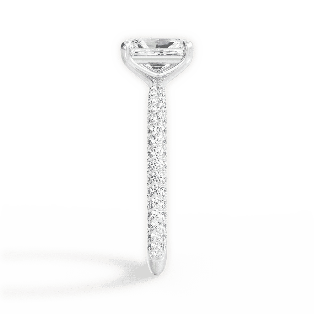 14kt White Gold/18kt White Gold/Platinum/radiant/perspective