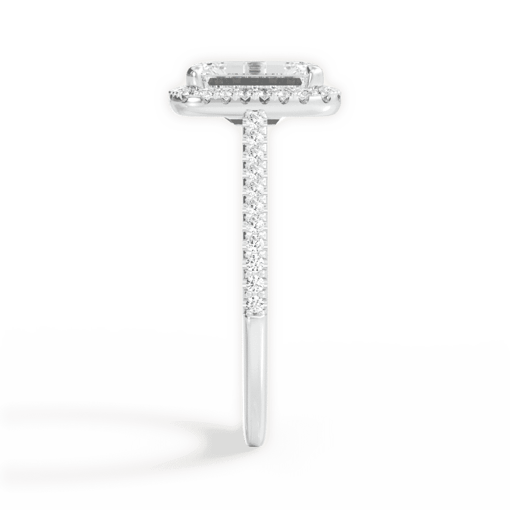 14kt White Gold/18kt White Gold/Platinum/emerald/perspective