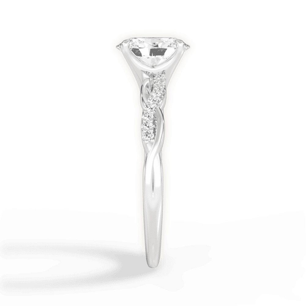 14kt White Gold/18kt White Gold/Platinum/oval/perspective