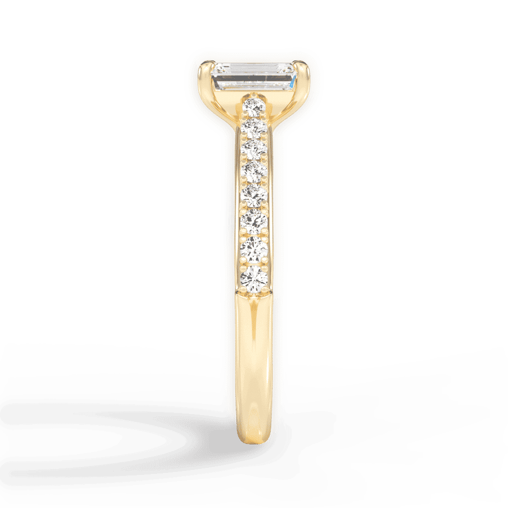 14kt Yellow Gold/18kt Yellow Gold/emerald/perspective
