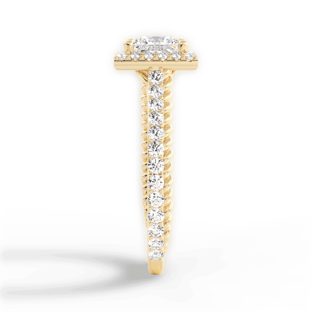 14kt Yellow Gold/18kt Yellow Gold/princess/perspective