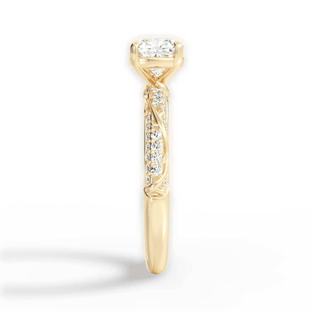 14kt Yellow Gold/18kt Yellow Gold/cushion/perspective