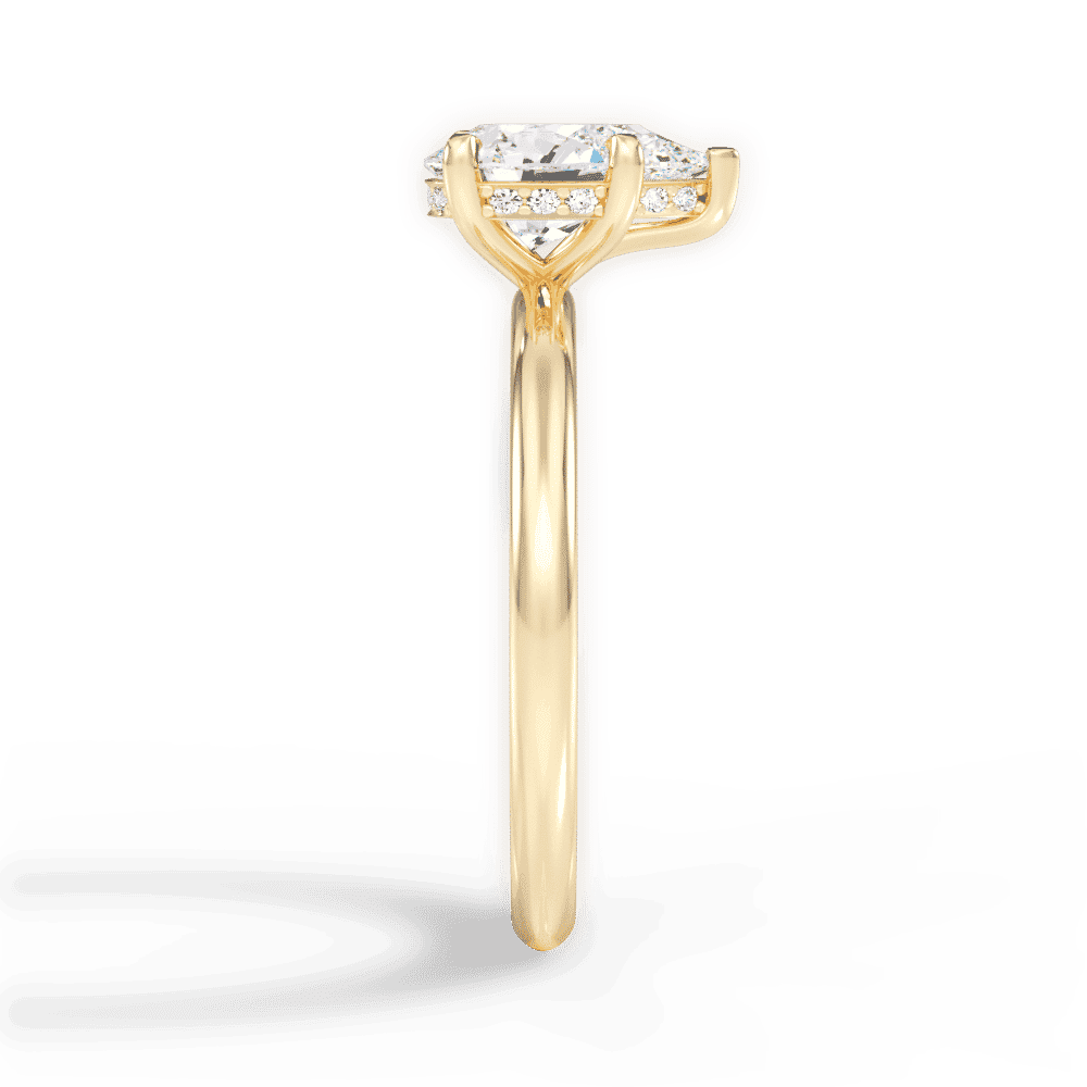 14kt Yellow Gold/18kt Yellow Gold/pear/perspective