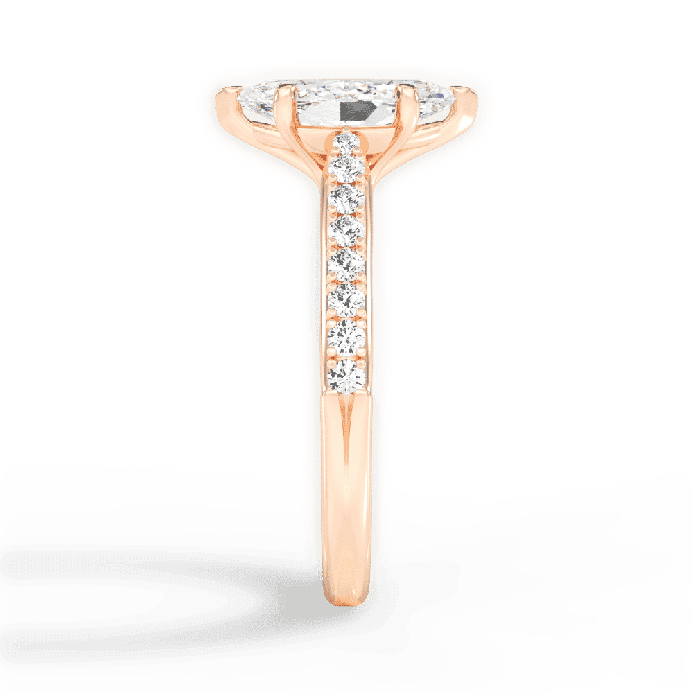 14kt Rose Gold/18kt Rose Gold/marquise/perspective