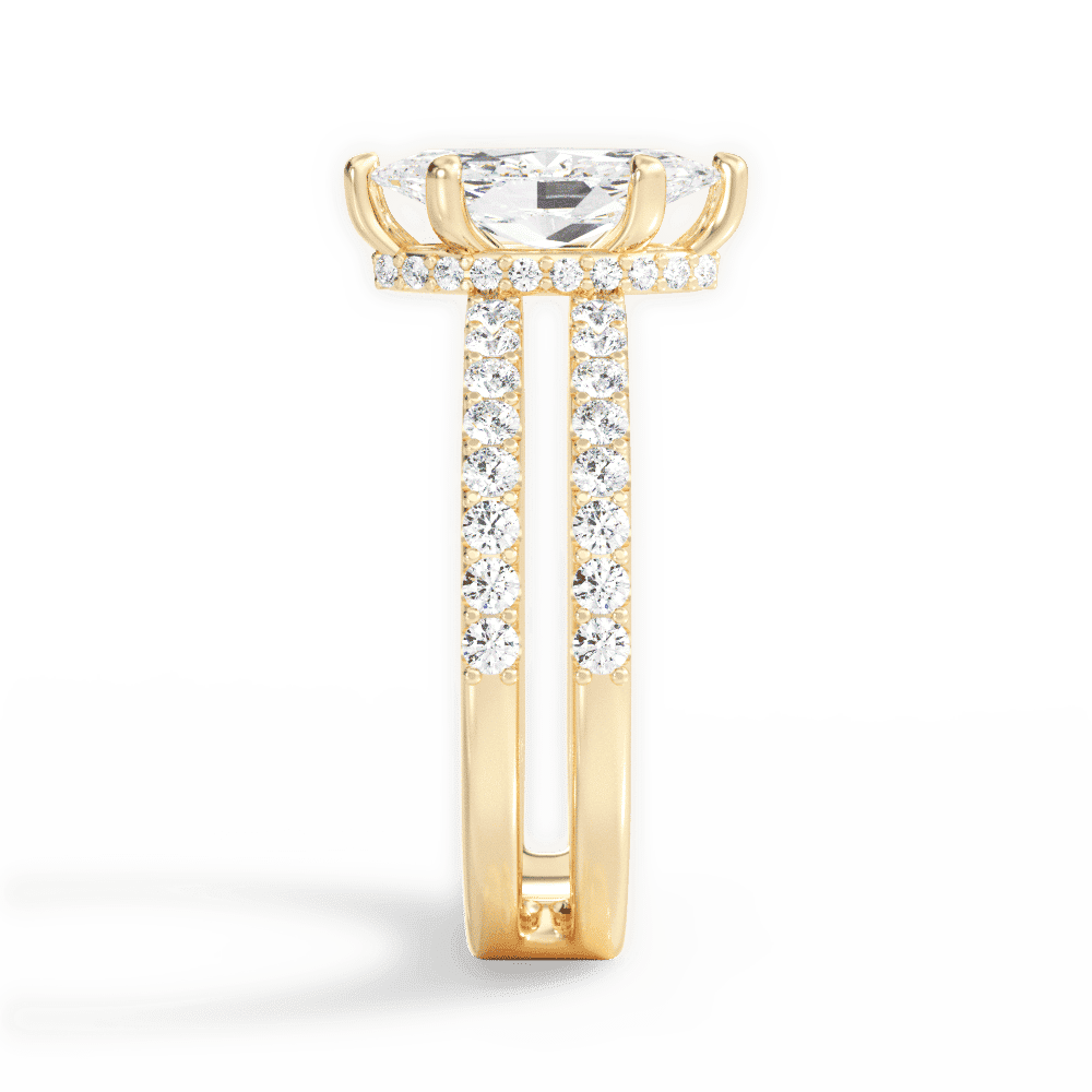 14kt Yellow Gold/18kt Yellow Gold/marquise/perspective