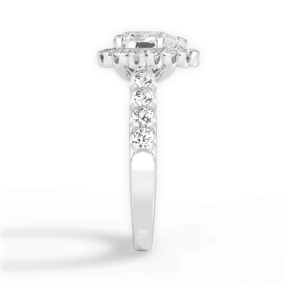 14kt White Gold/18kt White Gold/Platinum/pear/perspective