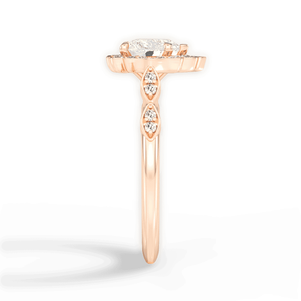 14kt Rose Gold/18kt Rose Gold/heart/perspective