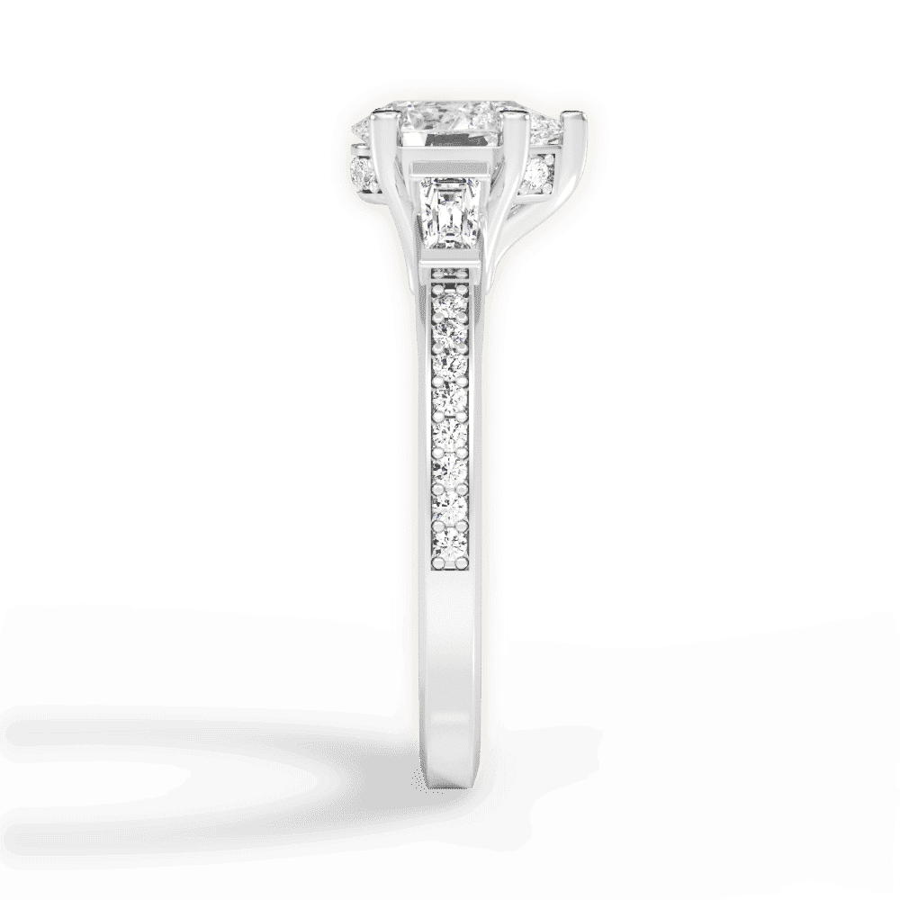14kt White Gold/18kt White Gold/Platinum/pear/perspective