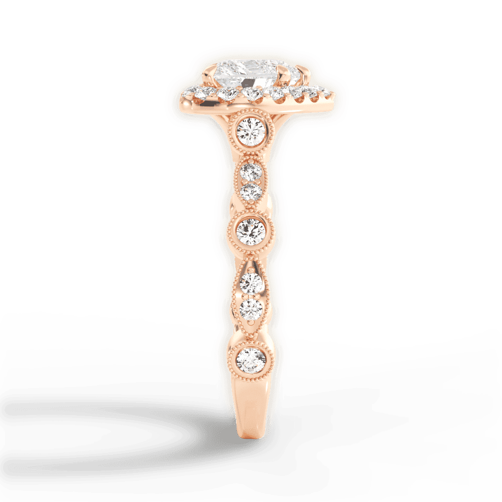 14kt Rose Gold/18kt Rose Gold/heart/perspective