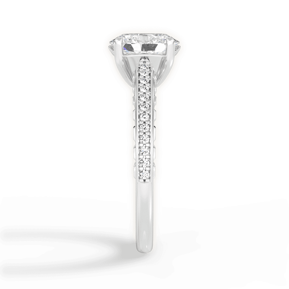 14kt White Gold/18kt White Gold/Platinum/oval/perspective