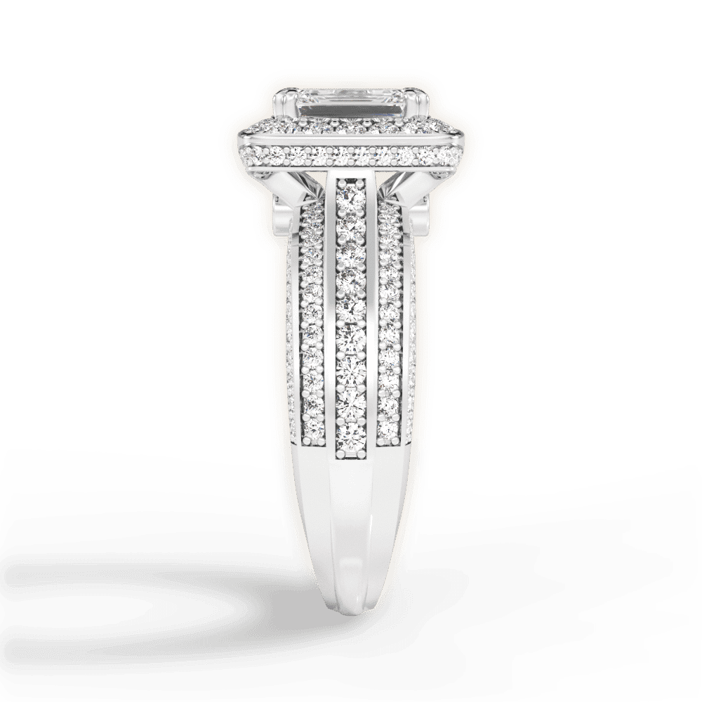 14kt White Gold/18kt White Gold/Platinum/emerald/perspective