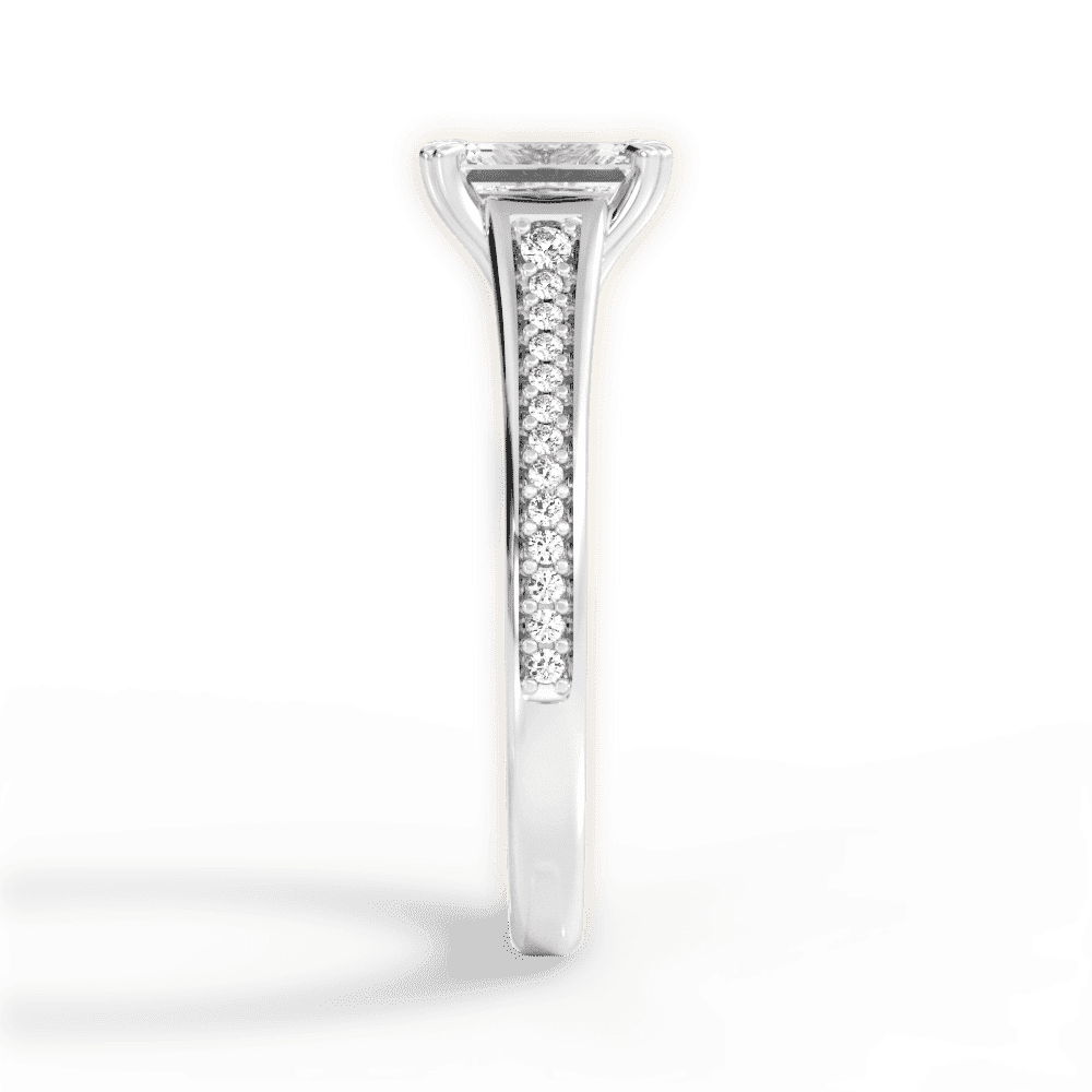 14kt White Gold/18kt White Gold/Platinum/emerald/perspective