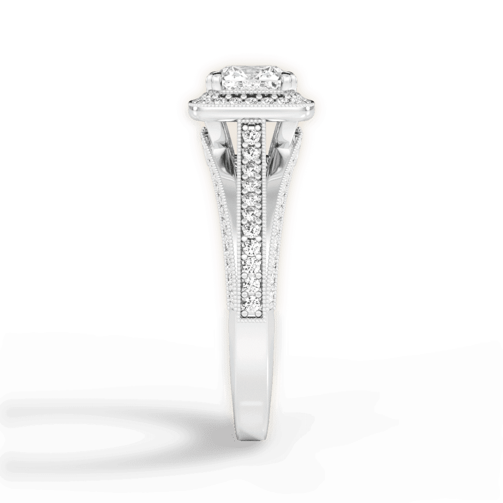14kt White Gold/18kt White Gold/Platinum/cushion/perspective