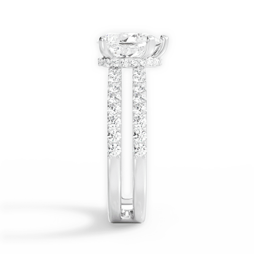14kt White Gold/18kt White Gold/Platinum/pear/perspective