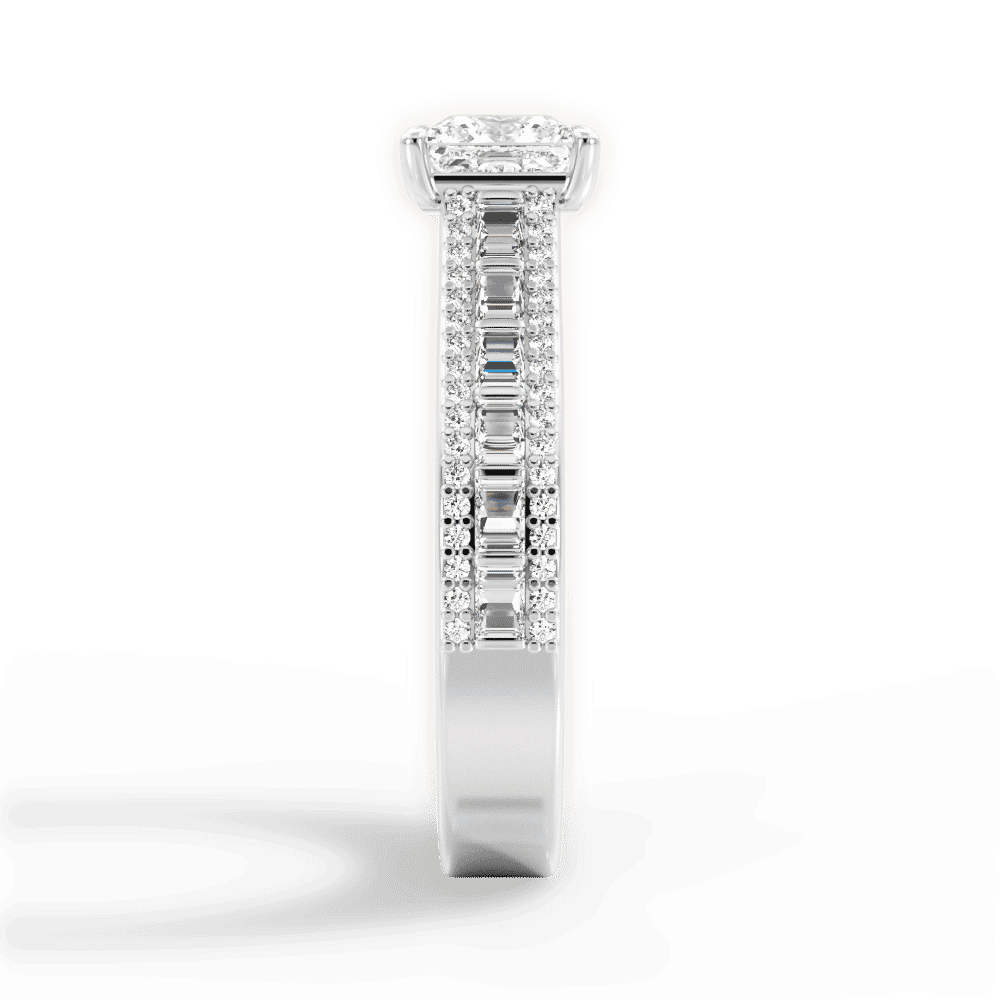 14kt White Gold/18kt White Gold/Platinum/princess/perspective