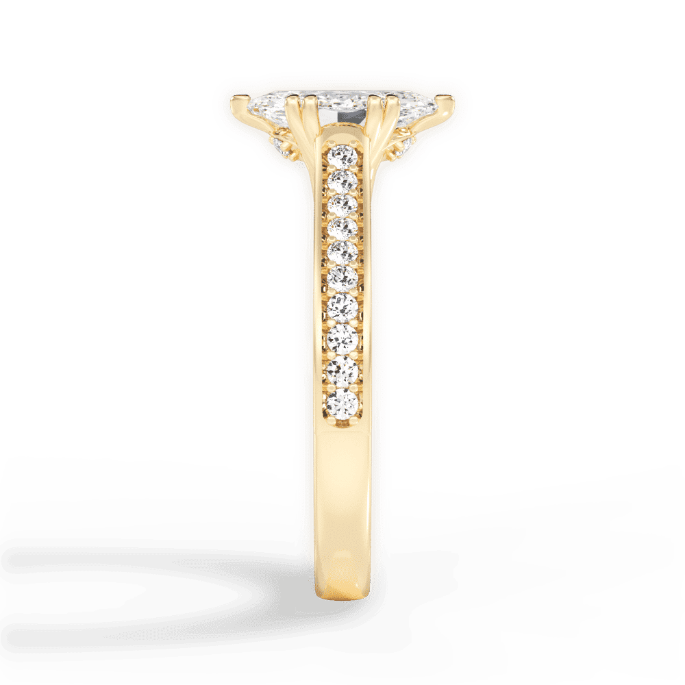 14kt Yellow Gold/18kt Yellow Gold/marquise/perspective