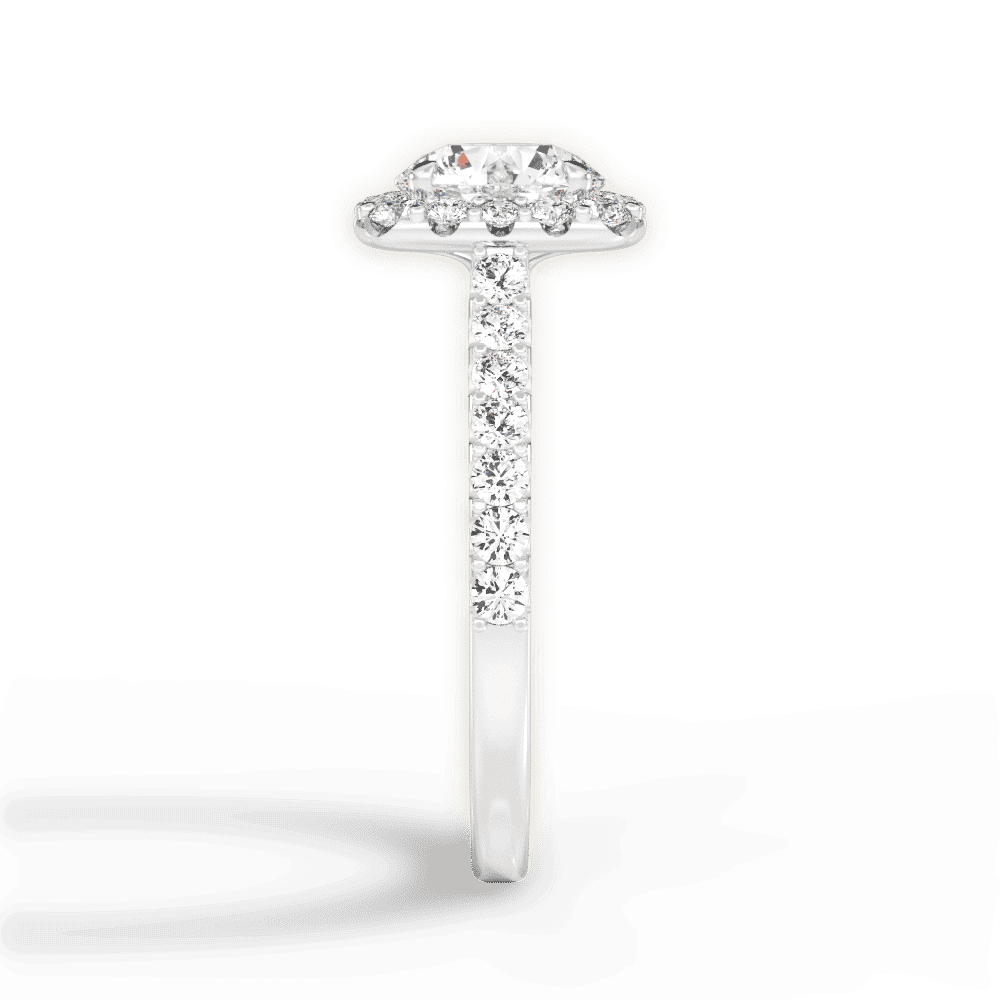 14kt White Gold/18kt White Gold/Platinum/round/perspective
