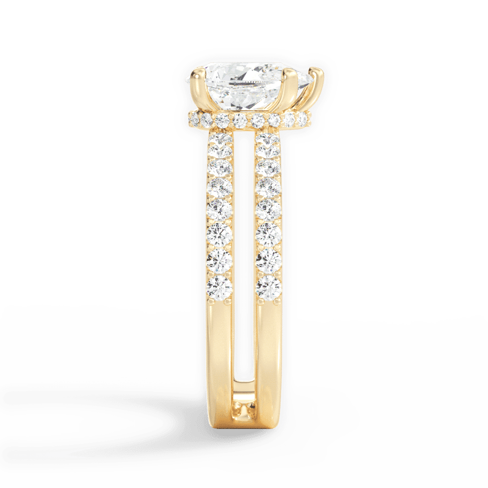 14kt Yellow Gold/18kt Yellow Gold/pear/perspective