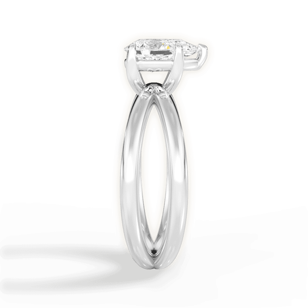 14kt White Gold/18kt White Gold/Platinum/pear/perspective