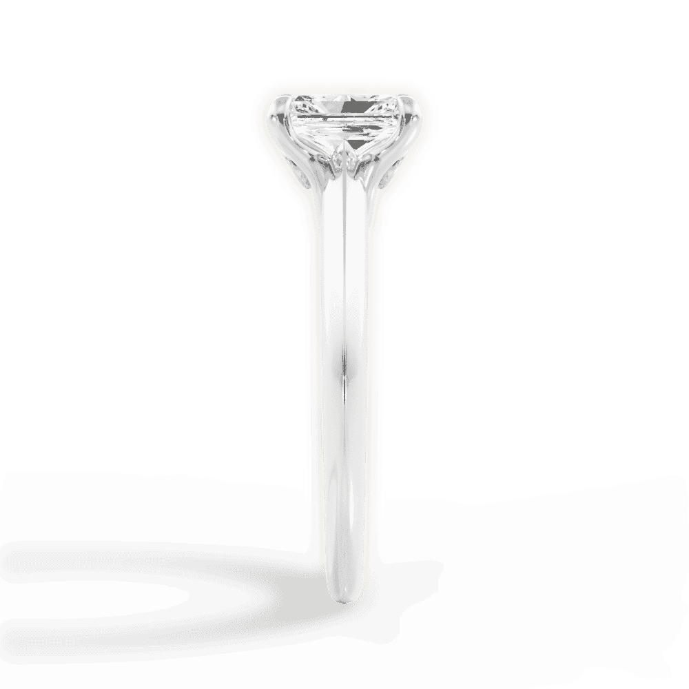 14kt White Gold/18kt White Gold/Platinum/radiant/perspective