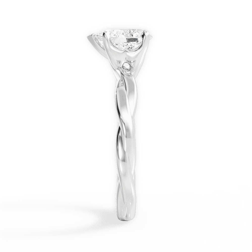 14kt White Gold/18kt White Gold/Platinum/pear/perspective