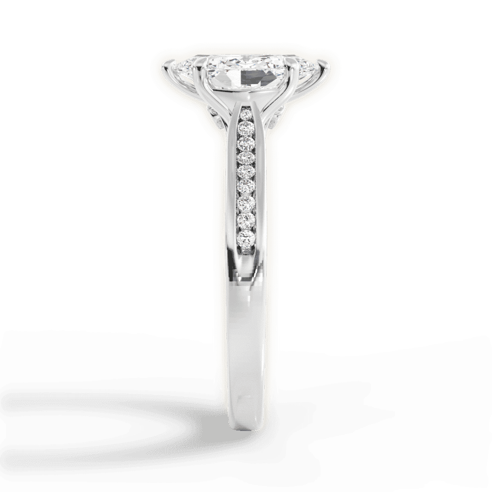 14kt White Gold/18kt White Gold/Platinum/marquise/perspective