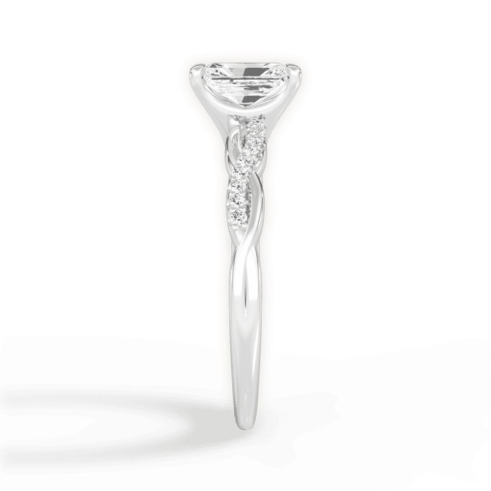 14kt White Gold/18kt White Gold/Platinum/radiant/perspective