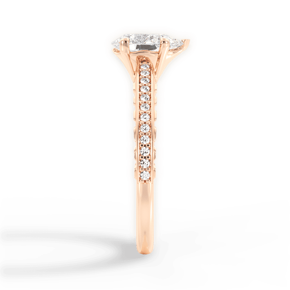 14kt Rose Gold/18kt Rose Gold/pear/perspective